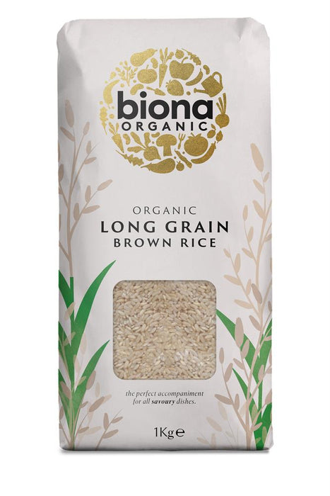 Biona Organic Long Grain Brown Rice 1KG