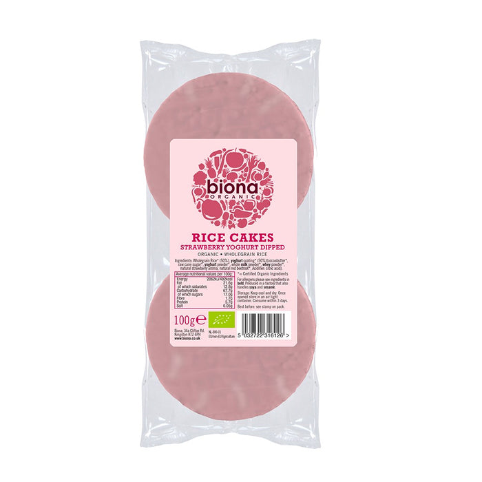 Biona Strawberry Rice Cakes 100g