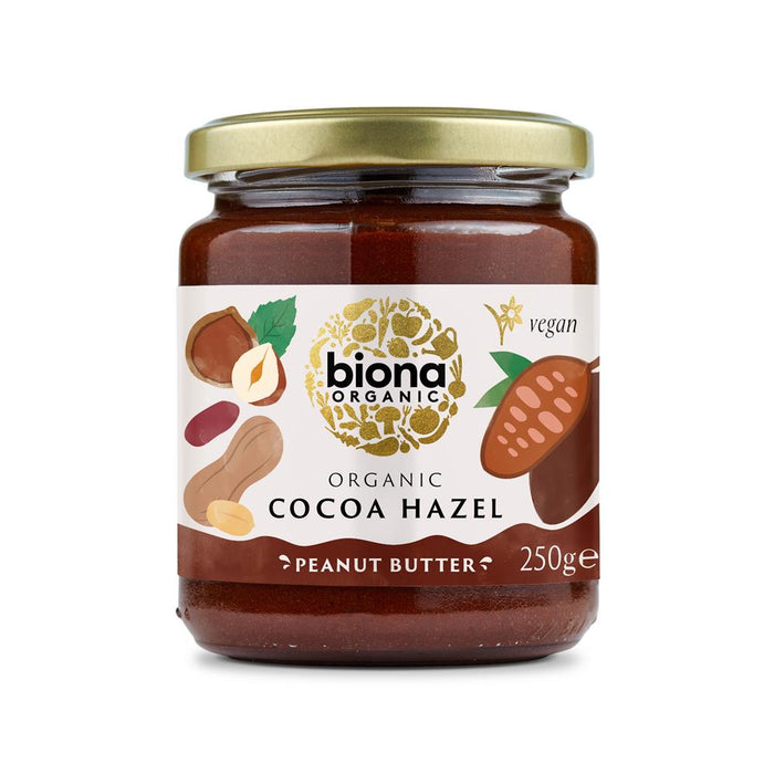Biona Org Cocoa Hazel Peanut Butter 250g