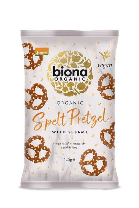 Biona Spelt Pretzels with Sesame 125g