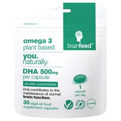 Brain Feed Plant-based Omega3 DHA 500mg 30 Capsules