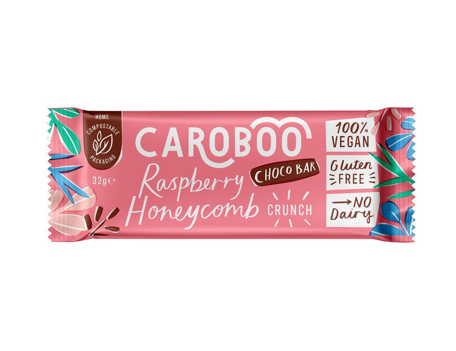Caroboo Raspberry & Honeycomb Bar 32g