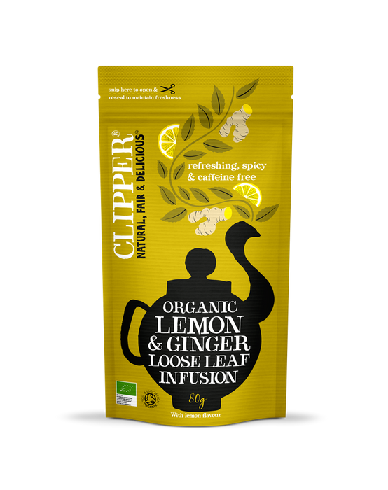 Clipper Lemon Ginger Loose Tea 80g