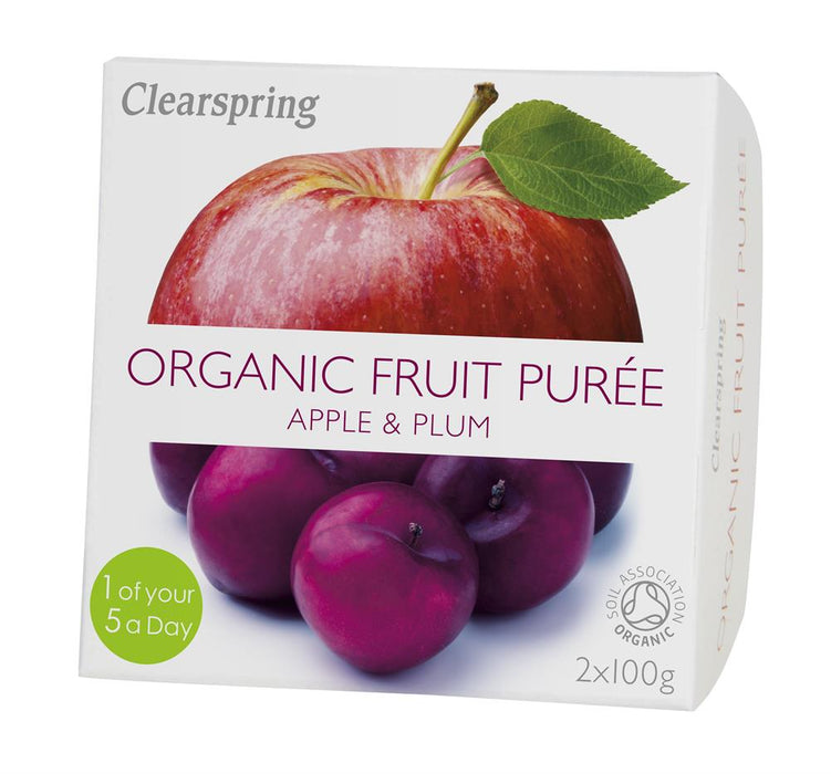 Clearspring Fruit Puree Apple & Plum 2 X 100g