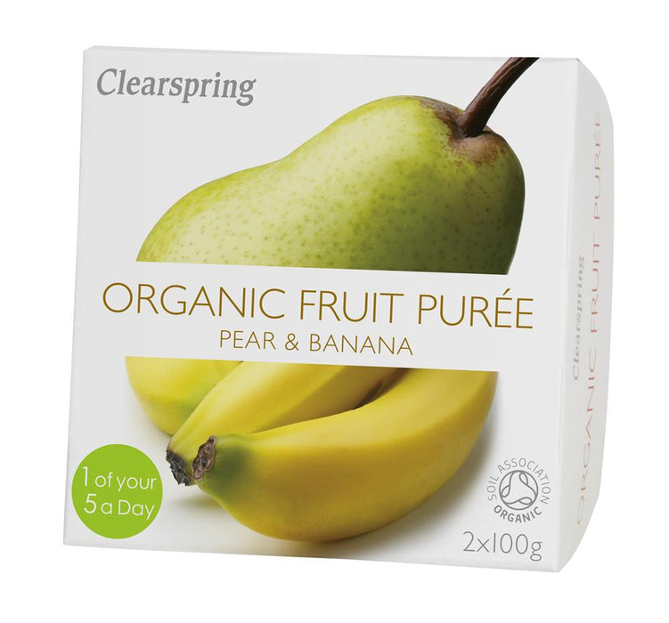 Clearspring Fruit Puree Pear/Banana 2 X 100g