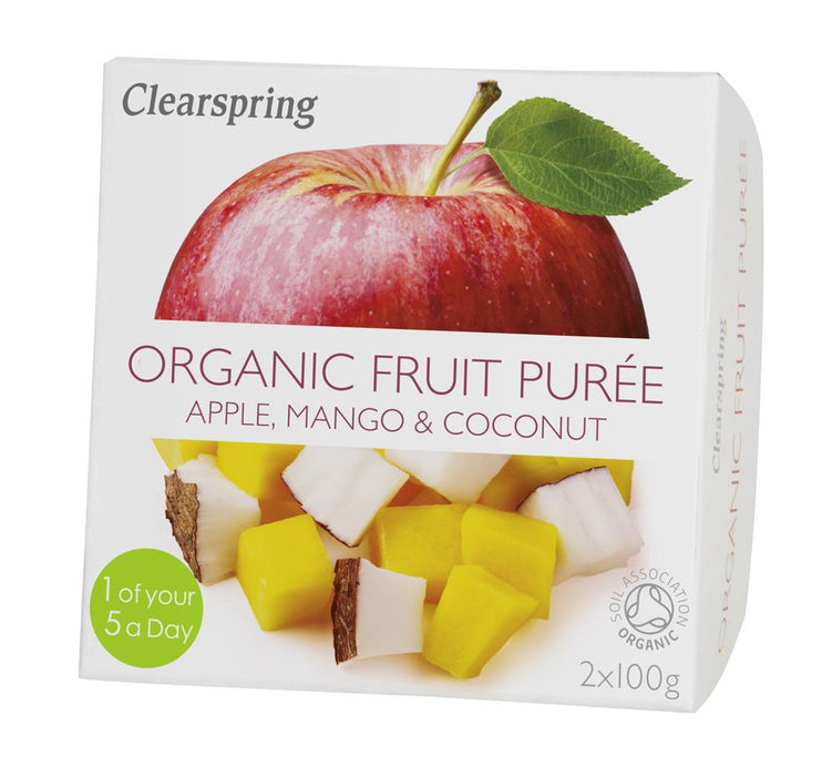 Clearspring Fruit Puree Apple/Mango/Coconut 2 X 100g