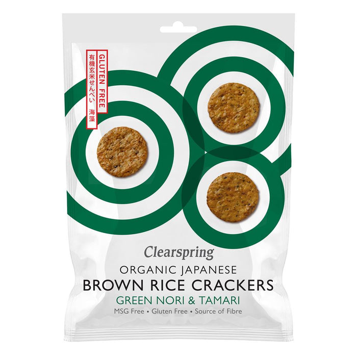 Clearspring Organic Brown Rice Crackers Nori 40g