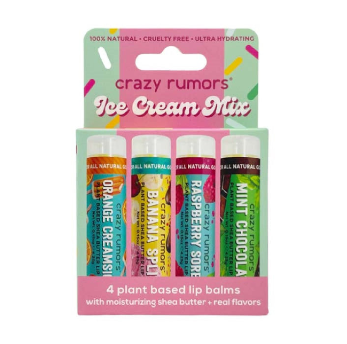 Crazy Rumors Ice Cream Mix-4 Lip Balm Set 17g