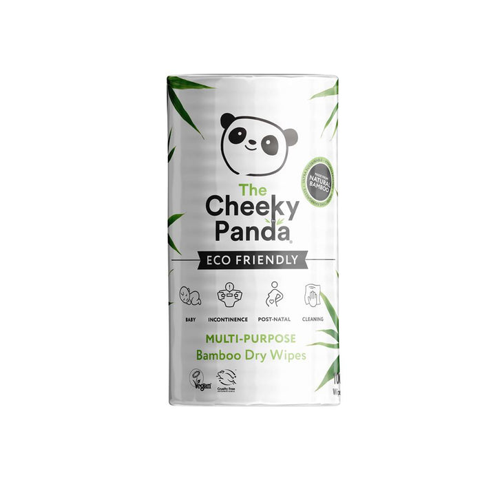 Cheeky Panda Multi-Purpose Bamboo Dry Wipes x 100