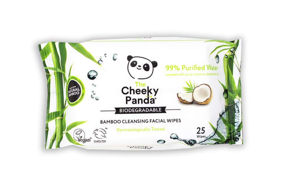 Cheeky Panda Bamboo Facial Wipes Coconut 25 Wipes