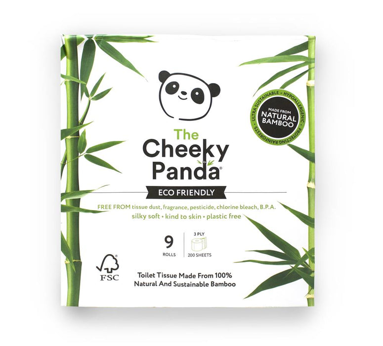 Cheeky Panda Bamboo Toilet Tissue 9 Pack
