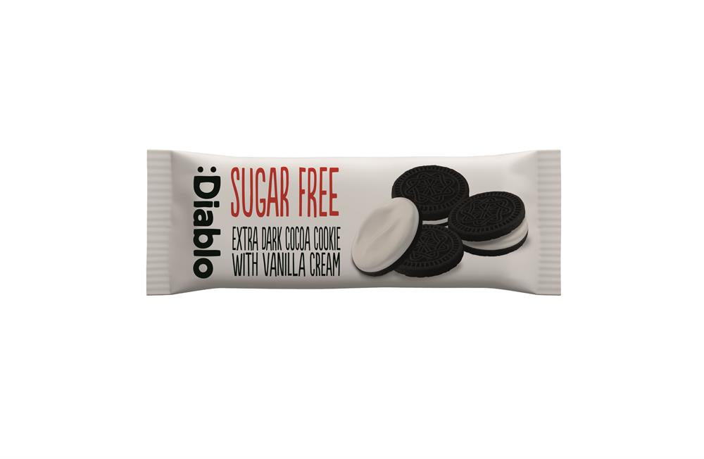 Diablo Sugar Free Dark Chocolate cookies 44g