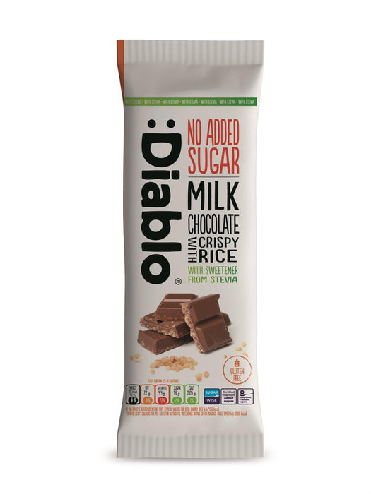 Diablo Sugar Free Milk Choc with Crispy Rice 75g