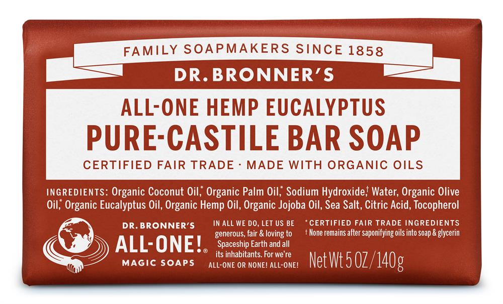 Dr Bronner Org Eucalyptus Soap Bar 140g