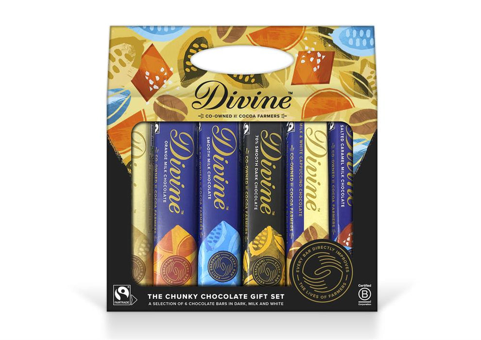 Divine Chocolate Chunky Chocolate Gift Set 210g