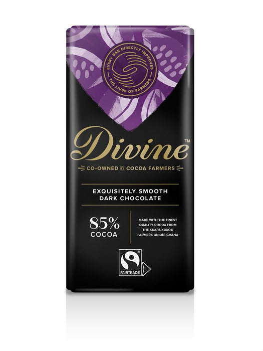 Divine Chocolate 85% Dark Chocolate 90g