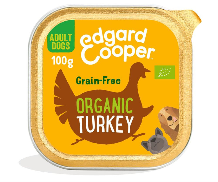 Edgard and Cooper Organic Turkey Tray for Dogs 100g