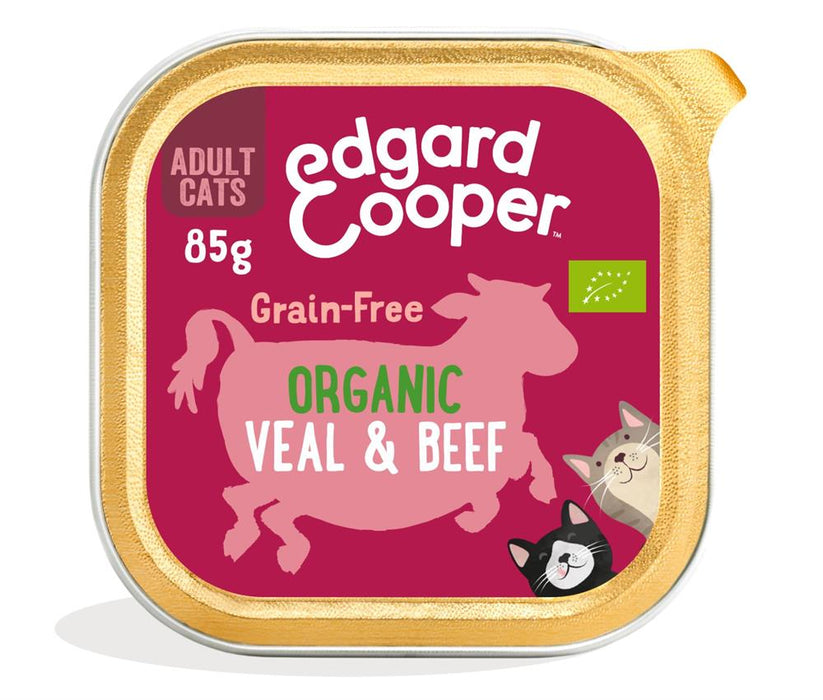 Edgard and Cooper Org Veal & Beef Tray for Cats 85g