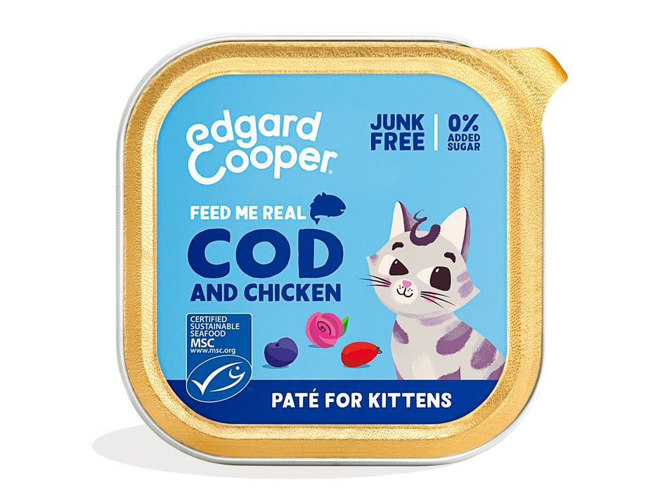 Edgard and Cooper Cod/Chicken Pate for Kittens 85g