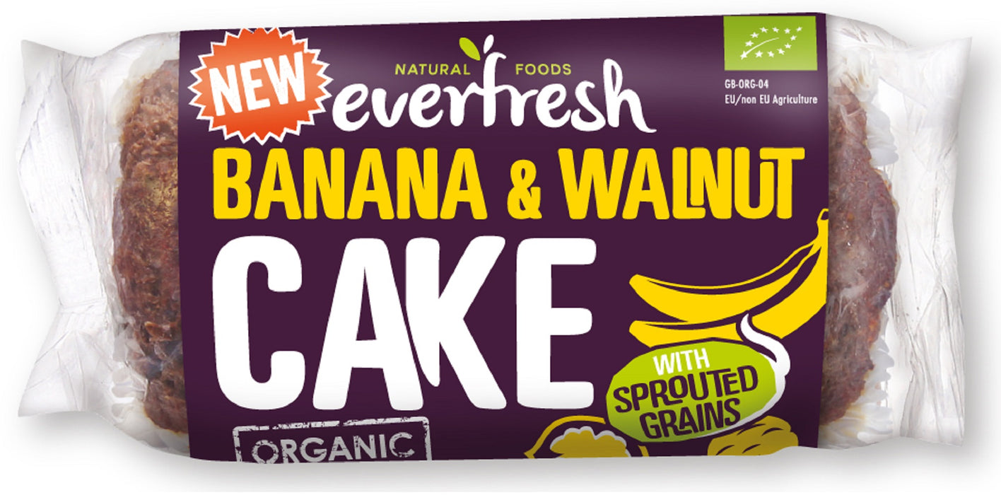 Everfresh Organic Sprouted Banana & Walnut Cake 350g