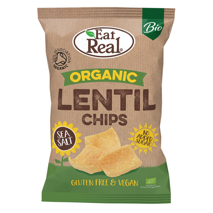 Eat Real Organic Lentil Chips Sea Salt 100g