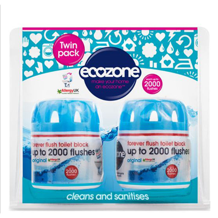 Ecozone Forever Flush Blue Twin Pack 180g