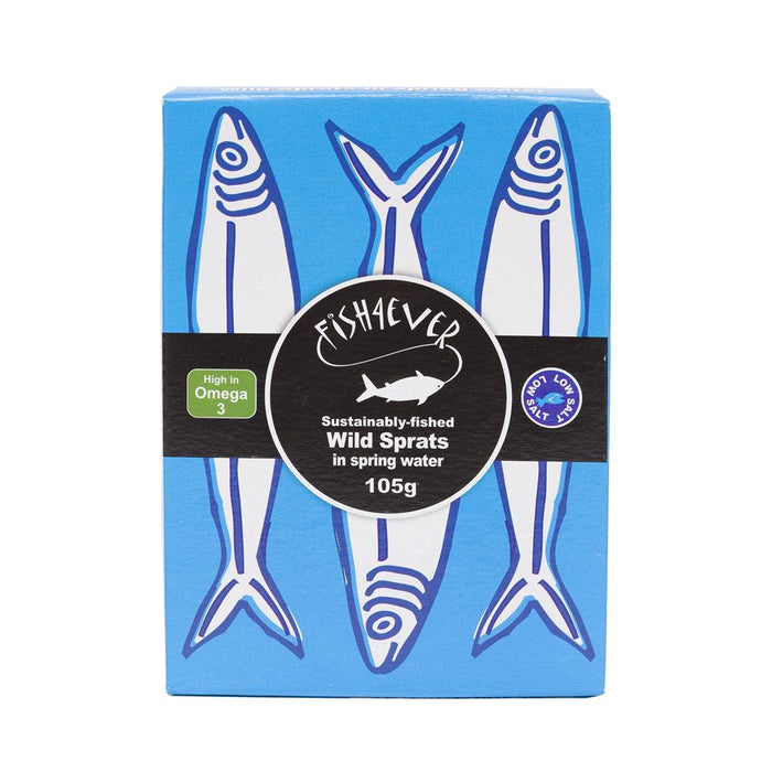 Fish4Ever Wild Sprats in Spring Water 105g