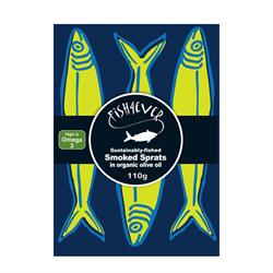 Fish4Ever Smoked Sprats in Org Olive Oil