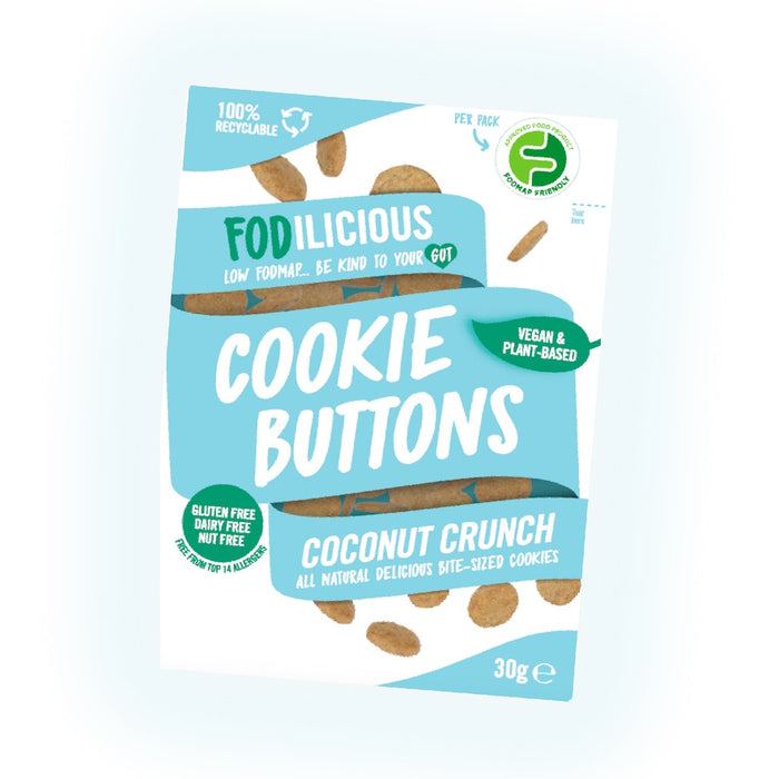 Fodilicious Cookie Buttons -Coconut Crunch 30g