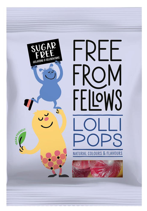 Free From Fellows Cola and Strawberry Lollipops 60g