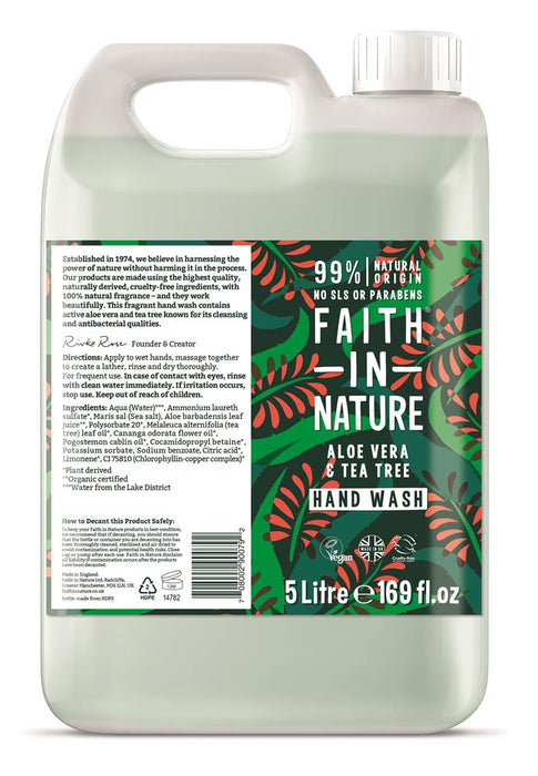 Faith in Nature Aloe Vera & Tea Tree Hand Wash 5L