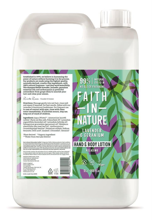 Faith in Nature Lavender & Geranium Lotion 5L