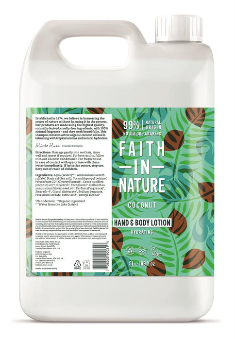 Faith in Nature Coconut Hand & Body Lotion 5L