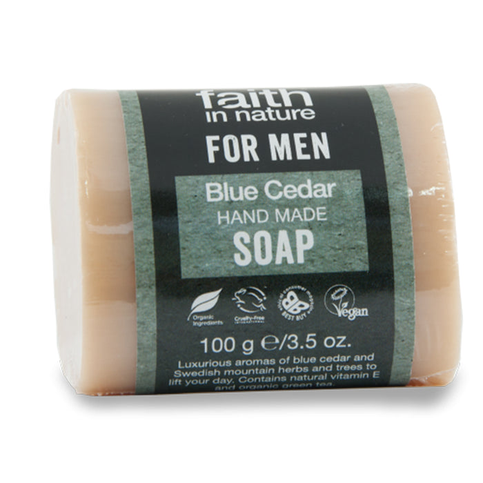 Faith in Nature Faith For Men Blue Cedar Soap 100g