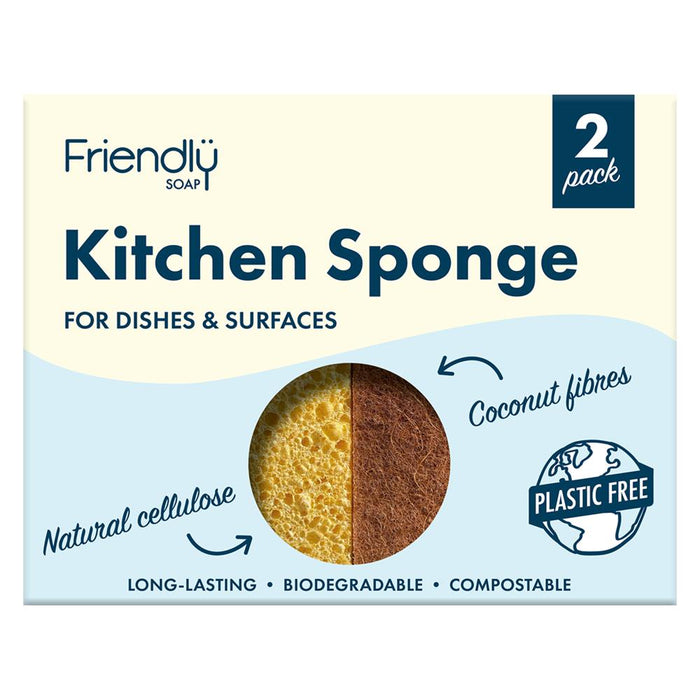 Friendly Soap Kitchen Sponge - 2 Pack 24g