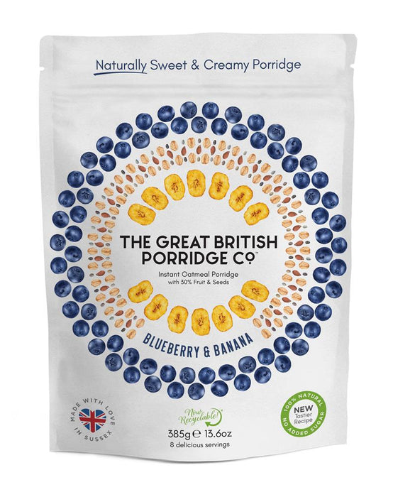 The Great British Porridge Co Blueberry & Banana Porridge 385g