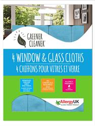 Greener Cleaner Window & Glass Cloth - 4 Pack