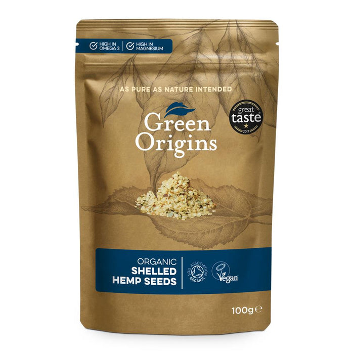 Green Origins Org Shelled Hemp Seeds (Raw) 100g