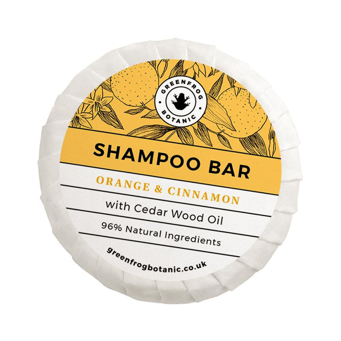 GreenFrog Botanics Shampoo Bar- Orange & Cinnamon 50g