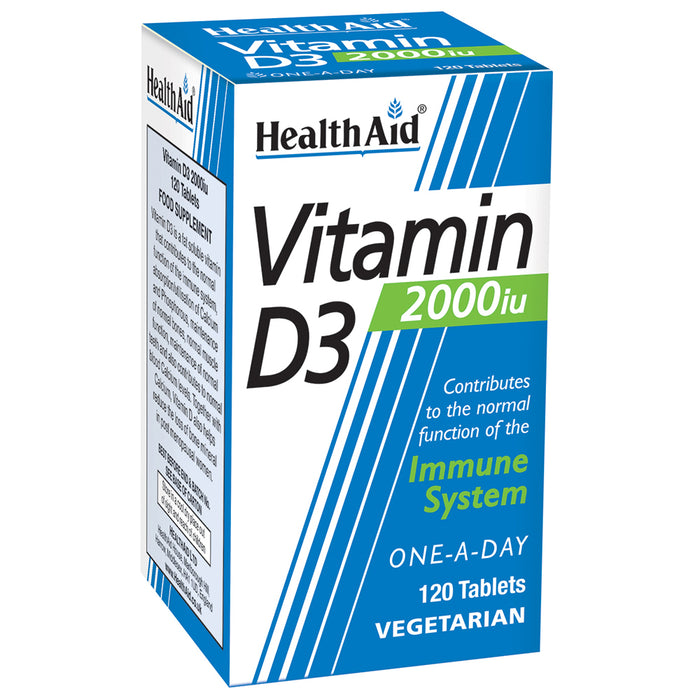 HealthAid Vitamin D3 2000iu New 120 Tablets