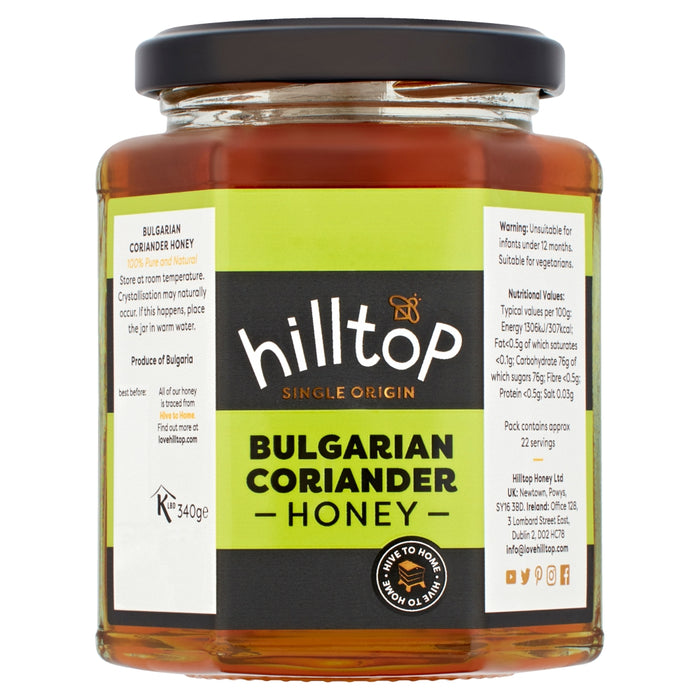 Hilltop Honey Bulgarian Coriander Honey 340g