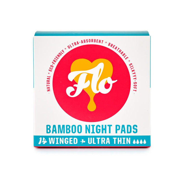 Here We Flo Bamboo Night Pad Pack (14pads) 16pads