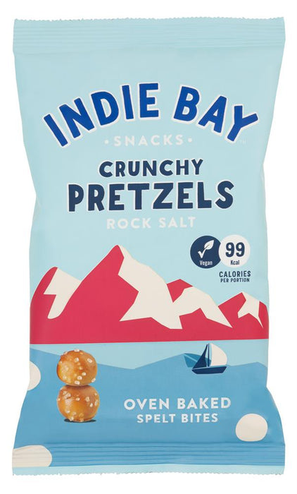 Indie Bay Snacks Spelt Pretzel Bites Rock Salt 100g