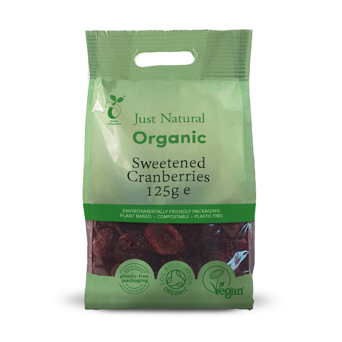 Just Natural Organic Sweetened Cranberries 125g