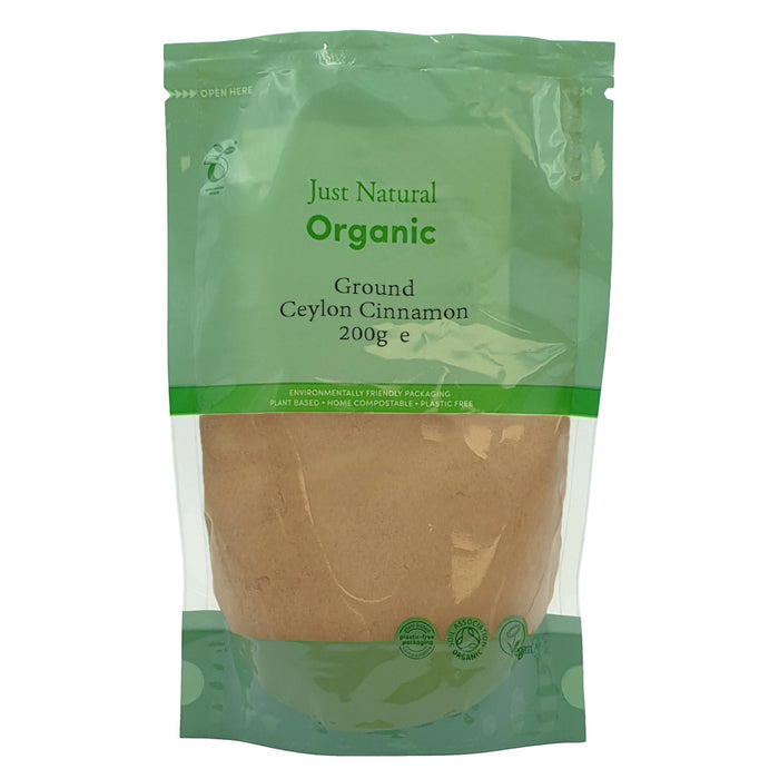 Just Natural Herbs Organic Cinnamon Ceylon Ground 200g