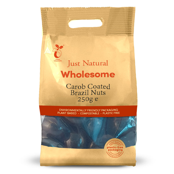 Just Natural Wholesome Carob Coated Brazil Nuts 250g