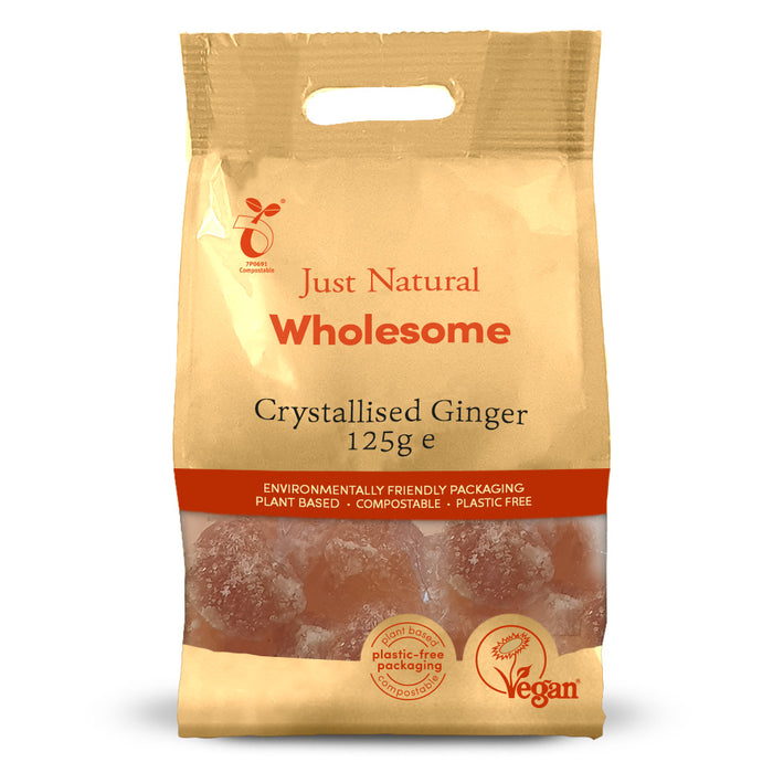 Just Natural Wholesome Crystallised Ginger 125g