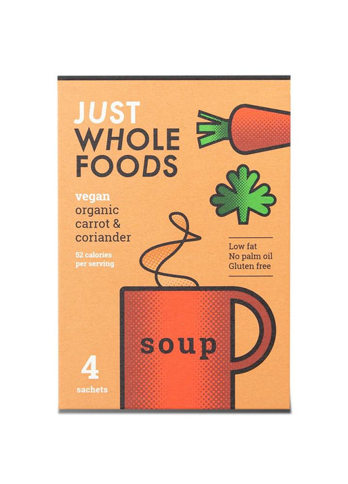 Just Wholefoods Org Carrot & Coriander Soup 4 x 17g