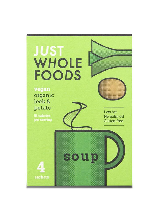 Just Wholefoods Org Vegan Leek & Potato Soup 4 x 17g