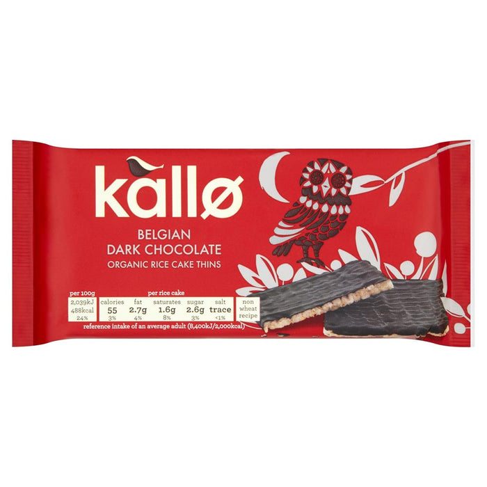 Kallo Rice Cakes Dark Chocolate 90g